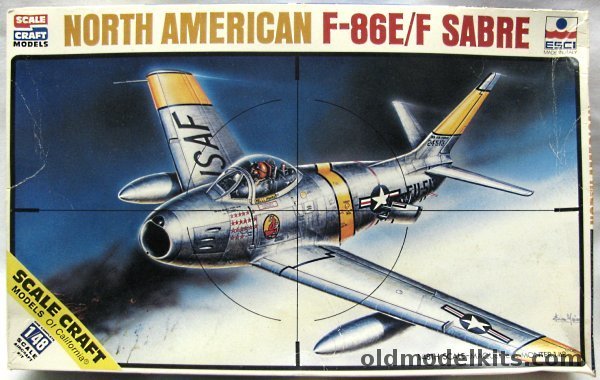 ESCI 1/48 North American F-86 E/F Sabre - 4th FIW 334 Sq Kimpo Korea Major James Jabara / South African Air Force No.2 Sq 'Cheetah' / Spanish C-5 (F-86F) 131 Sq 13 Wing 1958, SC-4039 plastic model kit